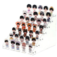 Acrylic Tiered Display Stand for Badges, Postcards, and Cosmetics