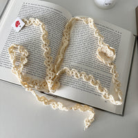 Hand-Crocheted Rose Flower Knit Scarf Necklace Belt