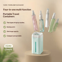 4-in-1 Portable Travel Lotion Dispenser Bottle Set for Skincare and Cosmetics