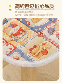 All-Season Cotton Seat Cushion for Dining Chairs and Office, Breathable Non-Slip