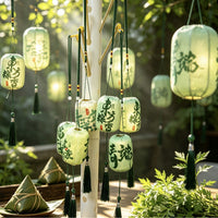 Dragon Boat Festival Bamboo Pattern LED Lantern for Holiday Decoration