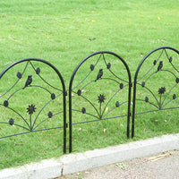Decorative Iron Garden Fence Panels for Yard & Pet Enclosure