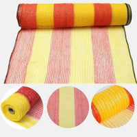 Construction Safety Barrier Netting for Balconies and Work Sites, Orange and Yellow