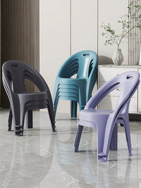Stackable Plastic Backrest Stool for Adults, Non-Slip Shower Chair for Bathroom