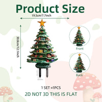 Christmas Gnome Santa Gingerbread Man Tree PVC Yard Garden Holiday Decoration Stakes