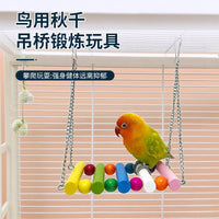 Parrot Bird Perch Swing Ladder Chew Toy for Cages