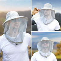 Fishing Anti-Mosquito Sun Hat with Face Neck Flap for Men and Women, Outdoor Hiking Beekeeping Bug Insect Repellent Head Net