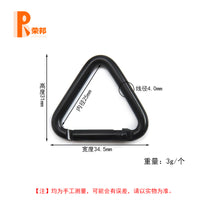 Outdoor Nylon Webbing Triangle Carabiner Clip for Backpacks and Bluetooth Speakers