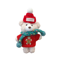 Gingerbread Man Sweater Bear Keychain Plush Doll Bag Charm Christmas Gift