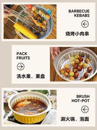 Disposable Portable BBQ Grill Set with Charcoal for Outdoor Camping Picnics