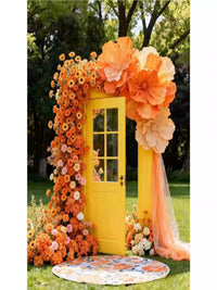 Artificial Flower Arch Outdoor Photo Booth Backdrop Rustic Floral Wreath Indoor Wedding Party Forest Theme Scene Decoration