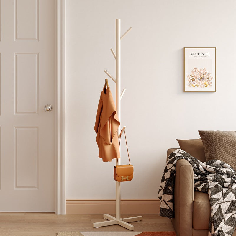 Modern Minimalist Garment Rack with Cross Base for Bedroom and Home Use
