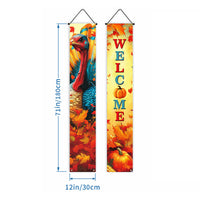 Thanksgiving Welcome Porch Sign Banner for Holiday Party Outdoor Decor