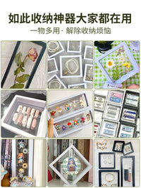 PE Film Suspension Display Case for Jewelry, Specimens, and Collectibles - Anti-Oxidation Seal Box