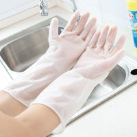 Household Waterproof Rubber Dishwashing Gloves for Kitchen and Laundry, Thin Latex Cleaning Gloves