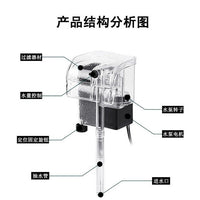 Aquarium Internal Filter Pump with Oxygenation and Waterfall Function for Small Fish Tanks