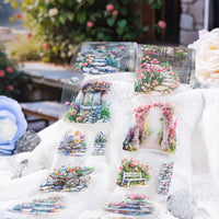 Garden Landscape PET Die-Cut Washi Tape for Scrapbooking and Decoration
