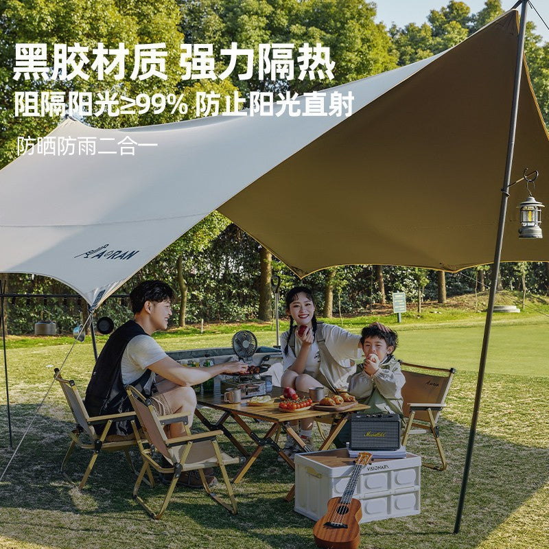 Aoran Hexagonal Blackout Tarp Tent for Outdoor Camping Sunshade
