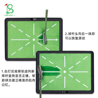 Indoor Outdoor Golf Hitting Mat with Non-Slip Rubber Base - Swing Practice Trajectory Mat