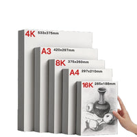 Professional 4K/8K Sketch Paper, 160g Thickened Art Drawing Paper for Students