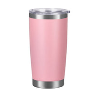 20oz Sublimation Stainless Steel Car Tumbler with Lid, Double-Wall Vacuum Insulated Travel Mug for Hot & Cold Drinks