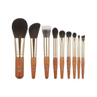 Mini 9-Piece Makeup Brush Set with Bag for Travel, Powder, Eyeshadow, Contour