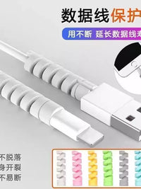 Silicone Spiral Cable Protector for Charging Cables - Anti-Break & Anti-Fray
