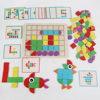 Wooden Creative Shape Puzzle Montessori Educational Toy for Kids
