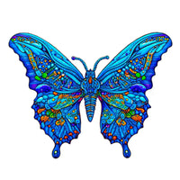 Butterfly Shaped Wooden Jigsaw Puzzle for Adults, High Difficulty Brain Teaser Toy