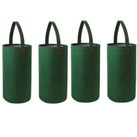 Felt Grow Bag for Luffa and Cucumber, Hanging Planter with Zipper Bottom, Thickened Seedling Pouch