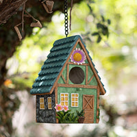Outdoor Resin Parrot Birdhouse for Garden Decoration and Winter Warmth