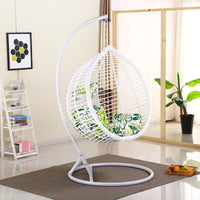 Modern Minimalist Hand-Woven Teardrop Hanging Basket Chair for Indoor/Outdoor Use