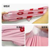 Pink Waterproof Poly Mailer Bags with English Print, Thickened Shipping Envelopes for Packaging and Mailing