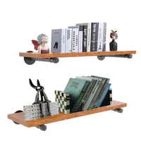 Industrial Pipe Shelf Brackets Wall Mounted Floating Shelves Support for Living Room Planter Display Storage