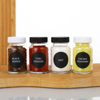 Glass Spice Jars with Lids for BBQ and Home Use, 60ml