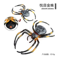 Realistic Golden Orb Weaver Spider Model for Kids, Halloween Prank Toy & Educational Ornament