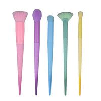 5-Piece Macaron Tapered Makeup Brush Set for Face and Eyes