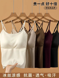 Seamless Padded Camisole Bralette for Women - Built-in Bra Tank Top