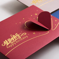 3D Pop-Up Heart Greeting Card for Anniversaries and Special Occasions