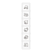 Xinmo 6-in-1 Cat Cartoon Stamp Set for DIY Journals and Planners