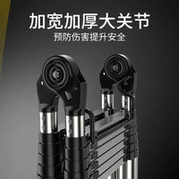 Multi-functional Telescopic Ladder, Extendable Straight Ladder, A-Frame Ladder for Home and Outdoor Engineering, Stainless Steel Bamboo Joint Ladder
