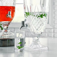 Glass Beverage Dispenser with Spigot, Nordic Style Commercial Hotel Buffet Milk Juice Drink Dispenser