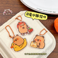 Cute Capybara Keychain Pendant for Backpacks and Keys