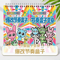 DIY Scratch Art Sticker Book for Kids - Cartoon Character Dress-Up and Rhythm Box Theme