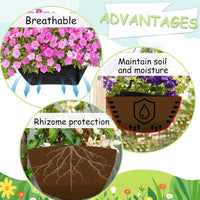 Felt Hanging Planter Basket Liners Round Non-Woven Flower Pot Replacement Kit