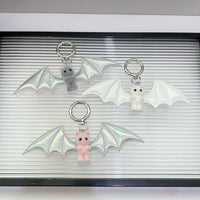 Cute Bear Wing Keychain for Bags and Phones - Halloween Accessory