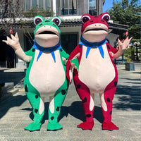 Inflatable Frog Mascot Costume with Fan for Adults and Kids