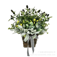 Spring Olive Wreath Heart Easter Simulation Door Decoration