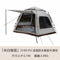 Automatic Hydraulic Pop-Up Hexagonal Camping Tent with Two Doors and Four Windows