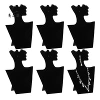 Foldable Velvet Jewelry Display Stand for Necklaces and Earrings, Black